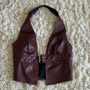SHEIN Burgundy Halter Top